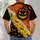 Candy Corn, Jack-o'-Lantern and Bat Halloween Party Style for Men and Autumn Celebrations All-over Print Unisex T-shirt - 6