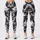Bold Monochrome Camouflage Motif for Casual Streetwear and Everyday Style for Women Leggings - 3