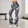 Bold Monochrome Camouflage Motif for Casual Streetwear and Everyday Style for Women Leggings - 10