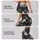 Ivory Wildflower Sprigs on Midnight Black for Everyday Casual Style and Weekend Layering Leggings - 8