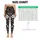Ivory Wildflower Sprigs on Midnight Black for Everyday Casual Style and Weekend Layering Leggings - 1