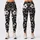 Ivory Wildflower Sprigs on Midnight Black for Everyday Casual Style and Weekend Layering Leggings - 3