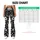 Ivory Wildflower Sprigs on Midnight Black for Everyday Casual Style and Weekend Layering Leggings - 7