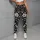 Ivory Wildflower Sprigs on Midnight Black for Everyday Casual Style and Weekend Layering Leggings - 4