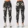Ivory Wildflower Sprigs on Midnight Black for Everyday Casual Style and Weekend Layering Leggings - 1