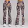 Navy Lace Florals and Paisley for Relaxed Weekend Strolls and Cozy Autumn Outings Leggings - 9