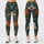 Teal Cranes And Copper Peonies For Elegant Everyday Outings And Relaxed Weekend Style Leggings - 3