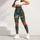 Teal Cranes And Copper Peonies For Elegant Everyday Outings And Relaxed Weekend Style Leggings - 6