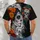 Sugar Skull Woman and Floral Calavera for Day of the Dead Celebrations All-over Print Unisex T-shirt - 6