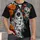 Sugar Skull Woman and Floral Calavera for Day of the Dead Celebrations All-over Print Unisex T-shirt - 4