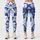 Navy Blue Floral Blooms for Coastal Getaways and Relaxed Summer Days Leggings - 3