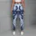 Navy Blue Floral Blooms for Coastal Getaways and Relaxed Summer Days Leggings - 5