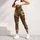 Olive And Rust Botanical Blooms For Casual Weekends And Everyday Women's Wardrobe Style Leggings - 5