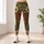 Olive And Rust Botanical Blooms For Casual Weekends And Everyday Women's Wardrobe Style Leggings - 4