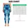 Ocean Blue Floral Tie-Dye Colors for Yoga, Travel, and Everyday Wellness Lifestyle Leggings - 1