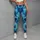 Ocean Blue Floral Tie-Dye Colors for Yoga, Travel, and Everyday Wellness Lifestyle Leggings - 5