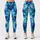 Ocean Blue Floral Tie-Dye Colors for Yoga, Travel, and Everyday Wellness Lifestyle Leggings - 3