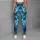 Ocean Blue Floral Tie-Dye Colors for Yoga, Travel, and Everyday Wellness Lifestyle Leggings - 6
