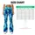 Ocean Blue Floral Tie-Dye Colors for Yoga, Travel, and Everyday Wellness Lifestyle Leggings - 7
