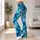 Ocean Blue Floral Tie-Dye Colors for Yoga, Travel, and Everyday Wellness Lifestyle Leggings - 11