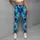 Ocean Blue Floral Tie-Dye Colors for Yoga, Travel, and Everyday Wellness Lifestyle Leggings - 4