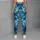 Ocean Blue Floral Tie-Dye Colors for Yoga, Travel, and Everyday Wellness Lifestyle Leggings - 5