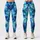Ocean Blue Floral Tie-Dye Colors for Yoga, Travel, and Everyday Wellness Lifestyle Leggings - 1
