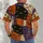 Halloween Pumpkin Ghost Bat Skeleton Patchwork for Spooky Autumn Party Celebrations All-over Print Unisex T-shirt - 6
