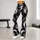 Black And White Fluid Swirl Motif For Modern Minimalist Style And Everyday Wardrobe Leggings - 11