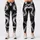 Black And White Fluid Swirl Motif For Modern Minimalist Style And Everyday Wardrobe Leggings - 3