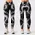 Black And White Fluid Swirl Motif For Modern Minimalist Style And Everyday Wardrobe Leggings - 1