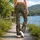 Rust Turquoise Bohemian Geometry for Festival Style and Everyday Casual Wear Leggings - 12