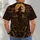 Haunted Cornfield Scarecrow and Crows for Halloween Fall Nights, Rustic Rural Style All-over Print Unisex T-shirt - 6