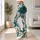 Teal Botanical Blooms for Coastal Days and Refined Everyday Style for Modern Women Leggings - 11