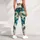 Teal Botanical Blooms for Coastal Days and Refined Everyday Style for Modern Women Leggings - 5