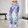 Indigo Blue Porcelain Florals for Fresh Spring Outings and Relaxed Autumn Daywear Leggings - 11