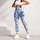 Indigo Blue Porcelain Florals for Fresh Spring Outings and Relaxed Autumn Daywear Leggings - 4