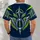 Compass Football and Silver Wings for Game Day Tailgates and Weekend Fan Gatherings All-over Print Unisex T-shirt - 6