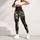 Ivory Skull And Blue Floral Motifs For Casual Gothic Style And Everyday Wear Leggings - 5