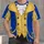 Royal Blue And Gold Courtier Tunic For Fantasy Cosplay And Renaissance Festival Events All-over Print Unisex T-shirt - 4