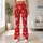 Ivory Snowflakes on Christmas Red for Cozy Holiday Gatherings and Winter Celebrations Leggings - 11