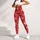 Ivory Snowflakes on Christmas Red for Cozy Holiday Gatherings and Winter Celebrations Leggings - 4