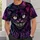 Grinning Purple Cat with Golden Eyes for Halloween Parties and Whimsical Events All-over Print Unisex T-shirt - 5