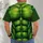 Green Faux Muscle Abs for Gym Pranks and Costume Parties, Funny Fitness Wear All-over Print Unisex T-shirt - 6