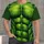 Green Faux Muscle Abs for Gym Pranks and Costume Parties, Funny Fitness Wear All-over Print Unisex T-shirt - 4