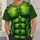 Green Faux Muscle Abs for Gym Pranks and Costume Parties, Funny Fitness Wear All-over Print Unisex T-shirt - 5