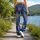 Lavender Wisteria Blooms for Coastal Getaways and Relaxed Botanical Style for Women Leggings - 12