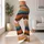 Retro Rainbow Color Block Stripes for Beach Days and Relaxed Summer Weekends for Her Leggings - 12