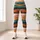 Retro Rainbow Color Block Stripes for Beach Days and Relaxed Summer Weekends for Her Leggings - 4