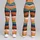 Retro Rainbow Color Block Stripes for Beach Days and Relaxed Summer Weekends for Her Leggings - 9